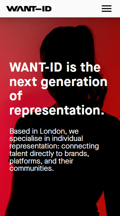 About page on mobile