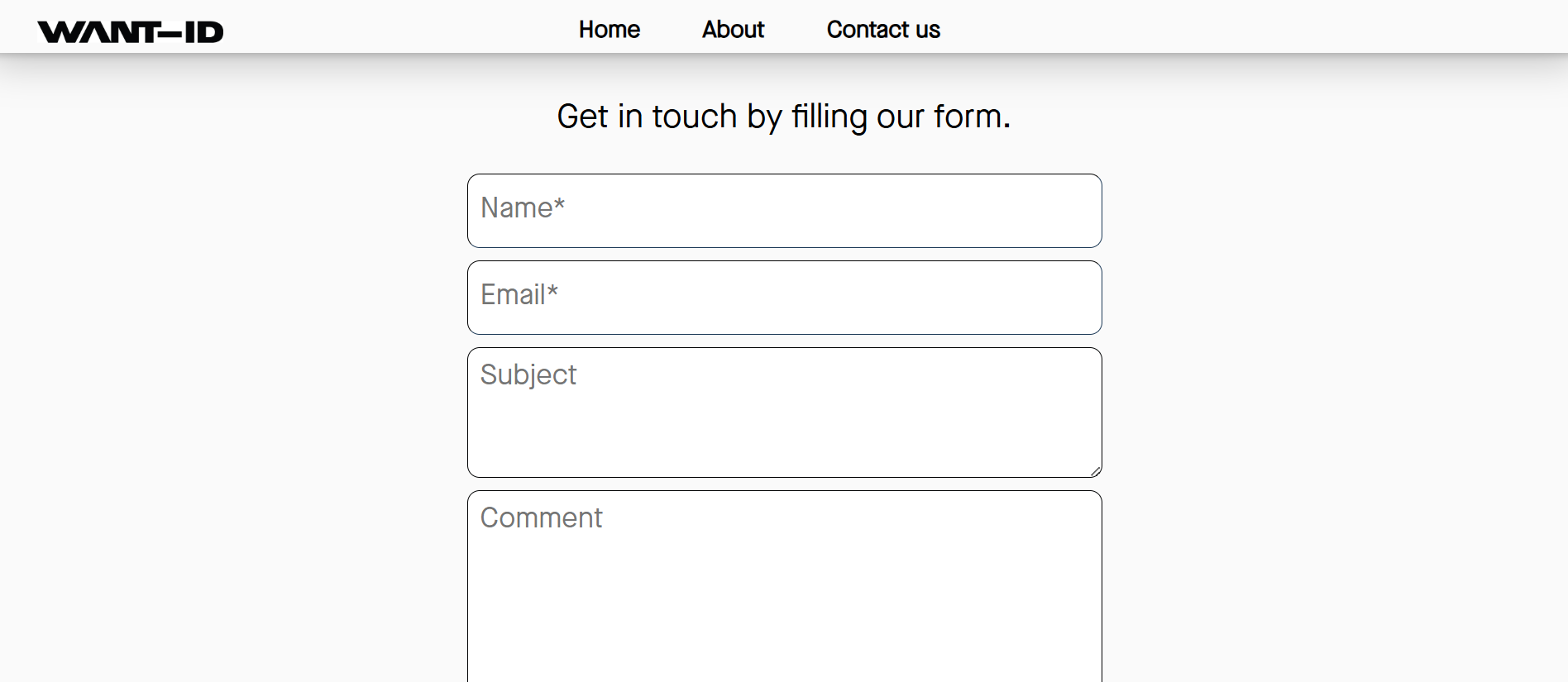 Form page desktop